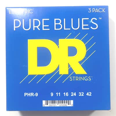 DR Guitar Strings 3 Pack Electric Pure Blues Vintage Nickel 09-42
