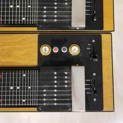 Gibson Double Neck Console Grand CG-520 Steel Guitar 1950s - Richly finished oak body image 8