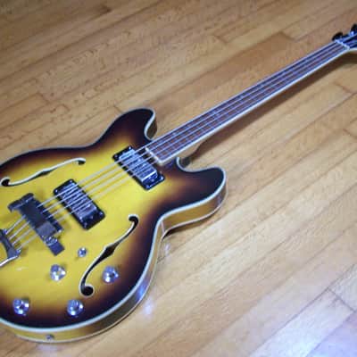 Vintage Voxton X-212 Semi-hollowbody Electric Bass Guitar image 2