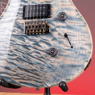 PRS Custom 24 Quilt Artist 1-Piece Top Indigo with White Back image 5