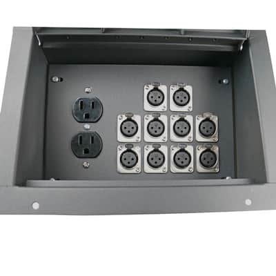 FBL10+AC Recessed Floor Box With 10 XLRF +AC -PREWIRED image 3