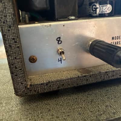 Silvertone Model 1483 23-Watt 1x15 Bass / Guitar Piggyback 1960s - Gray image 12