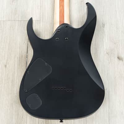 Ibanez RGIXL7BKF RG Iron Label Guitar, Ebony Fretboard, Black Flat image 7
