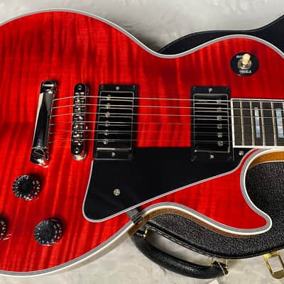 NEW! Gibson Dealer Select Custom Shop Les Paul Custom AAA Figured Flame Top - Transparent Red / Natural Back - Authorized Dealer - WOW! 8.65 lbs - G06631 image 2