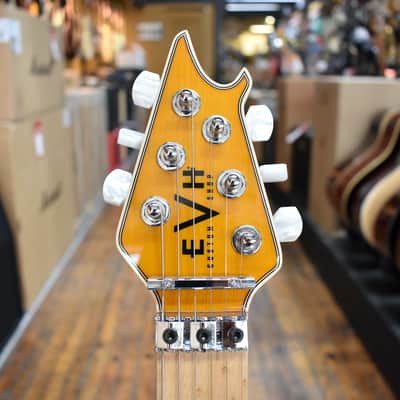 EVH Custom Shop Wolfgang HH FR Electric Guitar Trans Amber Quilt w/Hard Case image 7