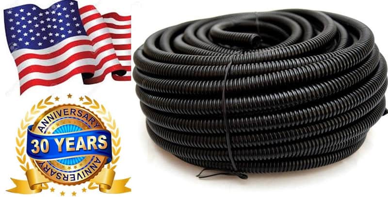Absolute SLT12-10 10' 1/2" Split Wire Loom Conduit Polyethylene Corrugated Tubing image 1