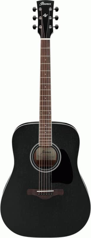 Ibanez AW84 Weathered Black Open Pore Artwood Acoustic Guitar image 1
