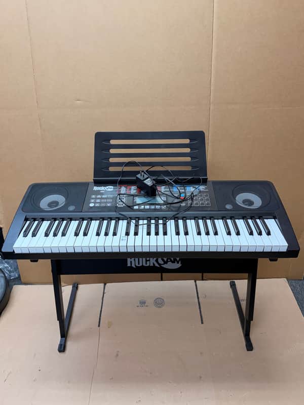 RockJam RJ761 61-Key Electronic Keyboard (with Stand & Adapter) image 1