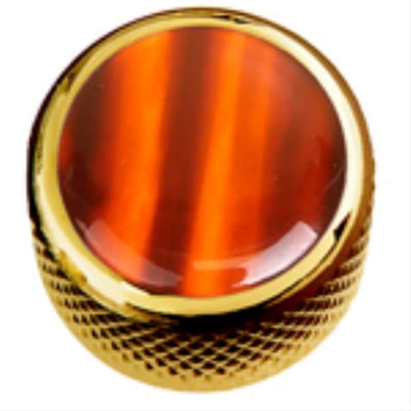 Q-Parts Gold Knob with Acrylic Tortoise Dome image 1