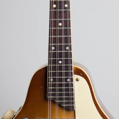 Kay K-95 Hollow Body Electric Mandolin (1958), ser. #L9117-418, black hard shell case. image 8