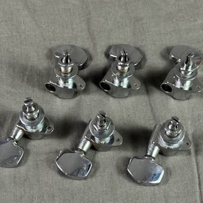 1970s Schaller M6 Split Shaft 3 + 3 Tuning Machines image 7