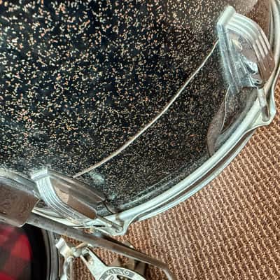 Ludwig Super Classic 1961-1963 pre-serial number - Black Galaxy Sparkle - 4 pc shell set image 13