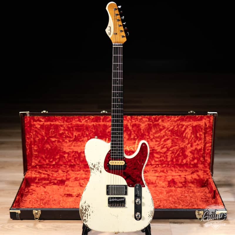 Shabat Lion Special Alder Humbucker Guitar w/ Ebony & Reverse Headstock – Cream image 1