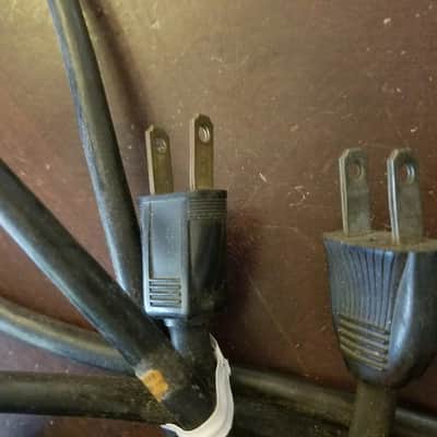 ONE (1) Royal or GIWW Original Electric Power Cord 1950s Black Rubber image 2
