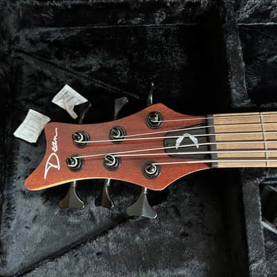 DEAN Edge 1 6-string BASS guitar NEW Vintage Mahogany w/ Light CASE B-stock NO stamp image 2