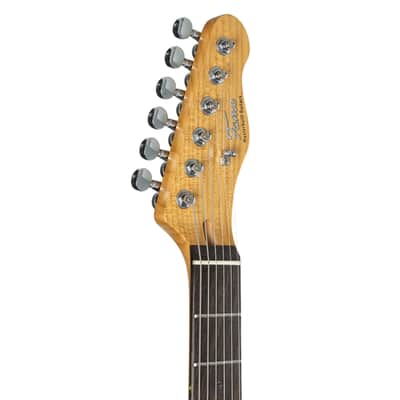 Fame Custom TL RW Worn Olive over Sunburst - Electric Guitar image 4