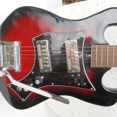 Norma EG 405-2 Guitar, 1960's, Japan, 2 Gold Foil Pu's, Cool Body Shape, Excellent Condition image 3