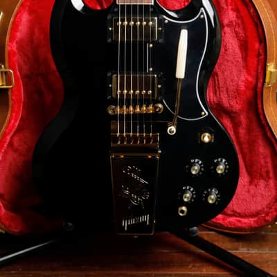 Gibson SG Standard '61 Maestro Limited Edition Ebony w/Gold Hardware image 1