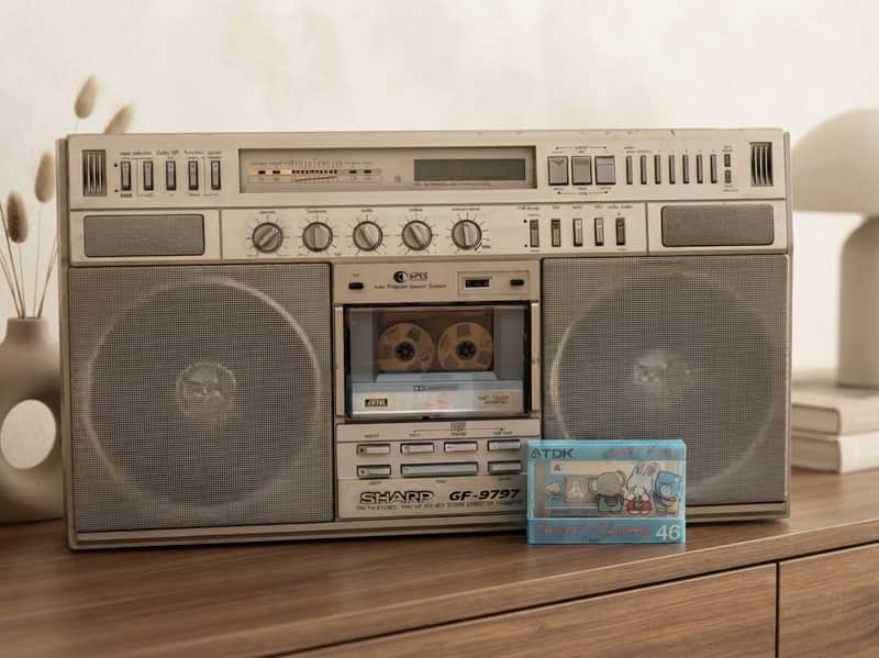 Sharp GF-9797H Rare Vintage Cassette Boombox Getto blaster Warranty Serviced image 1
