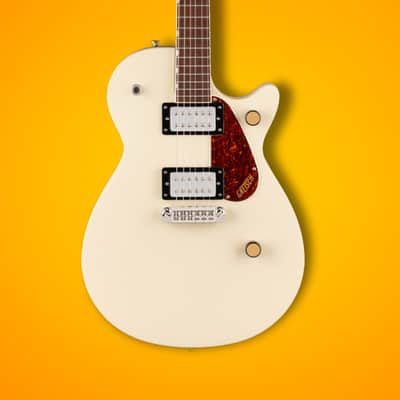 Gretsch Streamliner Jet Club Single-Cut 6-String Right-Handed Electric Guitar with Wraparound Tailpiece, Nato Body and Laurel Fingerboard (Vintage White) image 7
