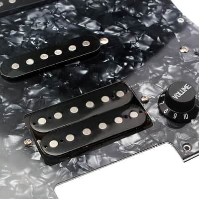 Stratocaster Style SSH Loaded Prewired Guitar Pickguard and Humbucker, Pearl-Pearl image 2