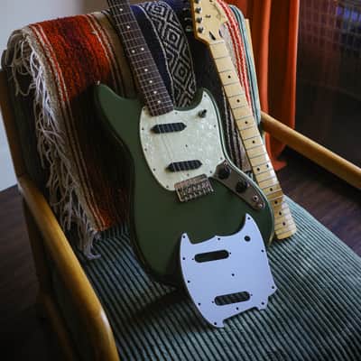 Fender Player Mustang in RARE Olive Green with Upgraded USA Neck image 13