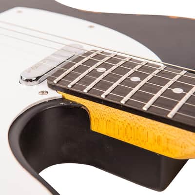 Vintage V62 ICON Electric Guitar ~ Distressed Black image 10