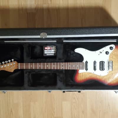 Warmoth Hybrid Tele 2022 - Black-Red-Yellow Burst - Right Hand Reverse image 10