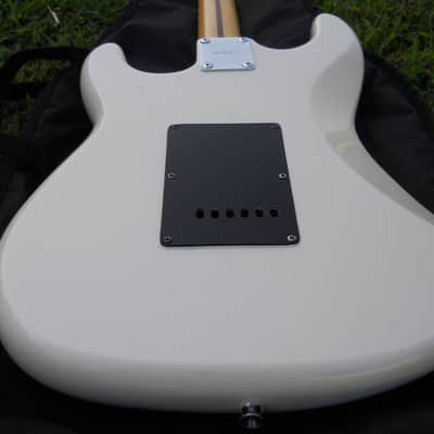 1980's C.F. Martin Stinger SSX Stratocaster, 6 String, White/Black, Nice Shape image 21