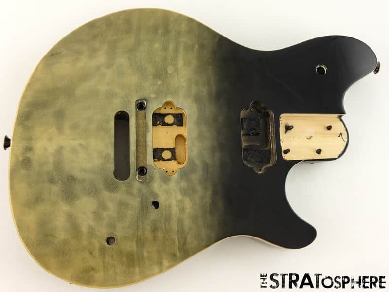 EVH Eddie Van Halen Wolfgang Standard BODY Floyd Rose Route Black Fade QM Quilt image 1