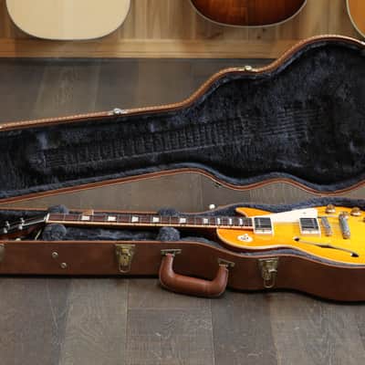Minty! 2015 Gibson Memphis ES Les Paul Semi-Hollow Electric Guitar Figured Lemonburst + COA OSHC image 22