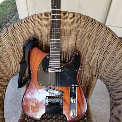 Ed Roman Headless Telecaster 1991 Transparent auburn image 10