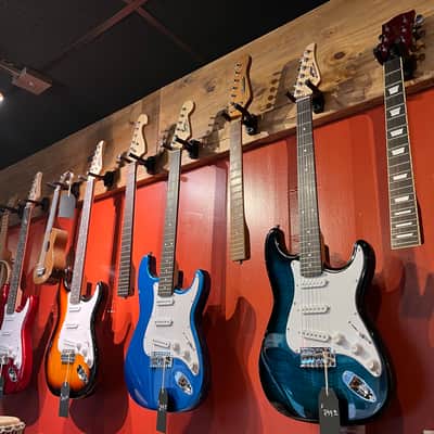 Stadium Strat Style Electric Guitar 2023 Black image 4