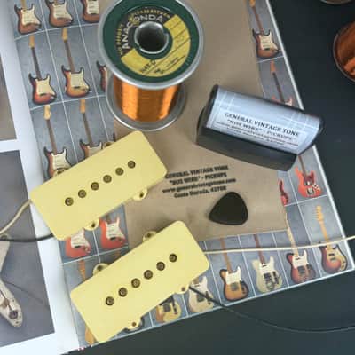 GVT®️ “ NOS Wire “ Handwound Pickup set for Jazzmaster ®️ “ Original 1955 Anaconda Heavy formvar magnet wire “ Semie Moseley . image 4