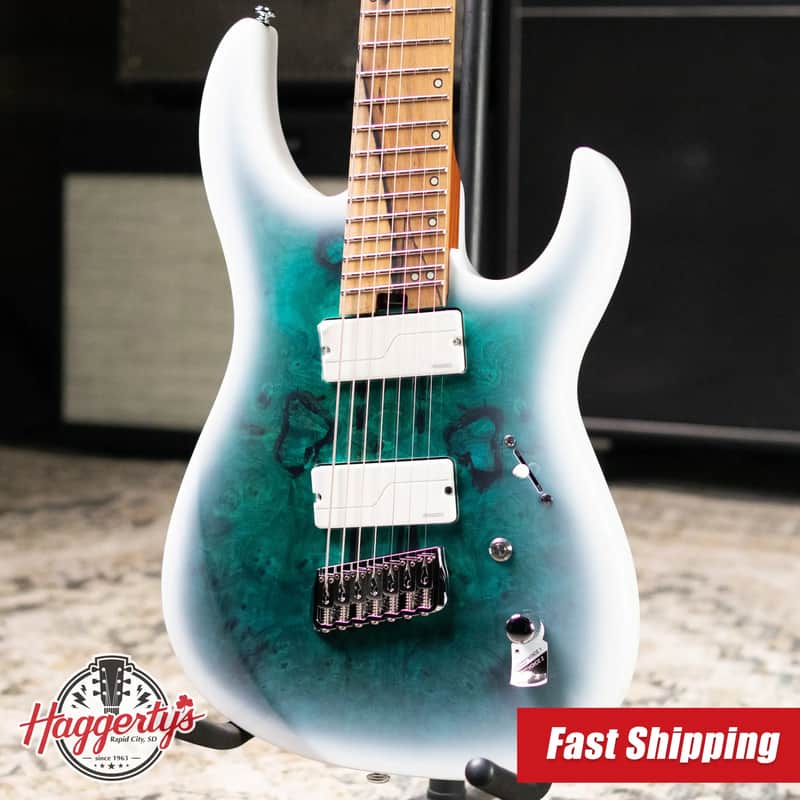 Legator N7FOD Ninja Multiscale Electric Guitar - Arctic Blue with Gig Bag image 1