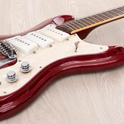 2004 Mosrite Eurorite 3 Pickup Non-Production Ventures-Style Guitar, Candy Apple Red w/ Case, Fillmore image 6