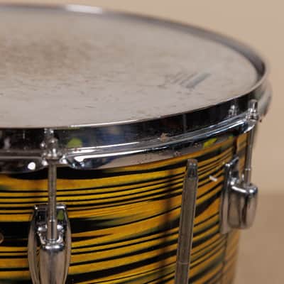 1970s Ludwig Standard 16x16 Lemon Strata Floor Tom image 22
