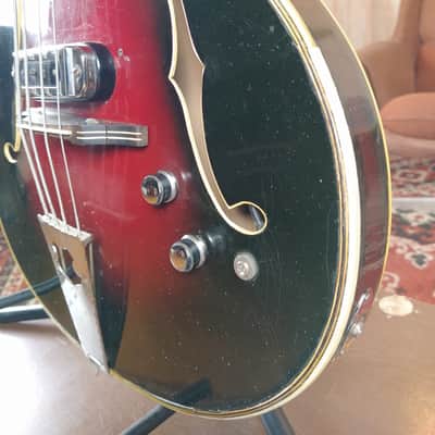 MUSIMA 1655 В Vintage BASS GUITAR RARE USSR Hollow Semi body image 5