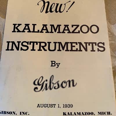Kalamazoo instruments by Gibson Brochure 1939 image 1