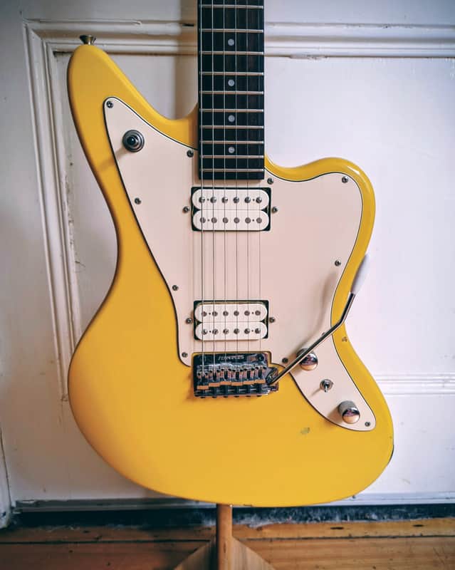 Fernandes JG-45 Jag/Jazz Style Guitar - 1999 Canary Yellow Offset! image 1