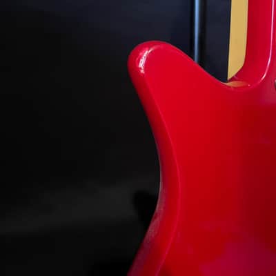 1960 1970 Red Meazzi Diamond Vintage Made in Italy Short scale Bass image 11