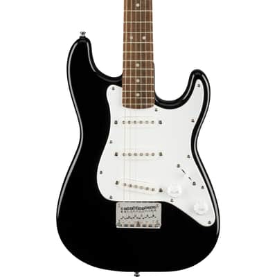 Squier Mini Strat V2 - Black with Laurel Fret Board image 1