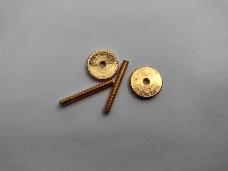 Gibson soft brass 50 thumbwheels and posts for vintage ABR-1 bridge Les Paul Royal Mount 2026 gold image 1