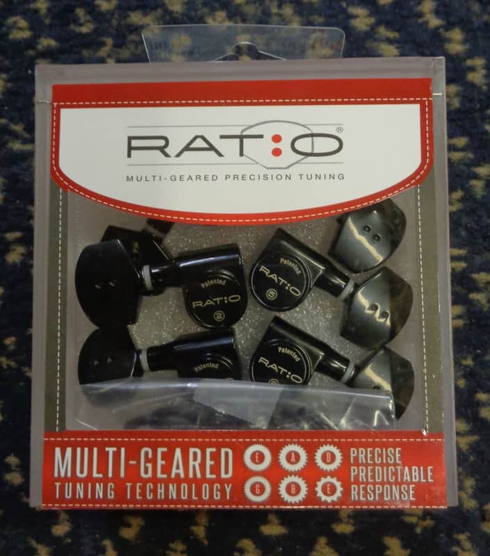 Graph Tech PRN-2311-B0 Ratio-Tuned 2-Pin Contemporary Electric Guitar Tuning Machine Heads - 3x3 image 1