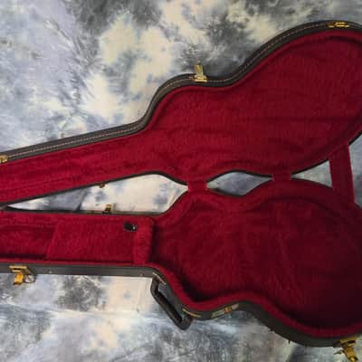 Vintage 1973 Gibson ES335 330 345 Black RED Plush Hard Shell Electric Guitar Case #3 image 11