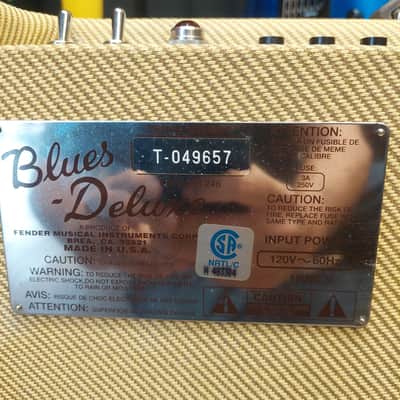 1990's Fender PR 246 Blues Deluxe 1x12” 40 Watt Combo Guitar Amplifier SN# T-049657 "Made In USA" image 13