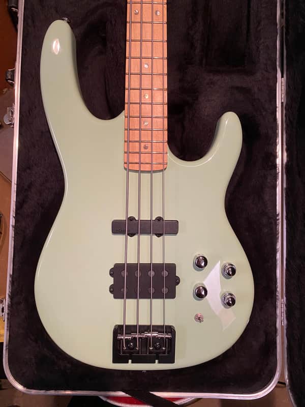 Carvin B4 Electric Bass 4 String  with Active Electronics!  AS~New and in Minty.  2005 - Sea Foam Green, Maple, Abalone, Custom Made cap'n Mike Model.  OHSC and all paperwork.  Killer Bass! image 1