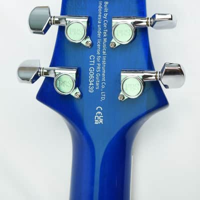 PRS SE Custom 24 Semi-Hollow Piezo Electric Guitar Lake Blue image 10