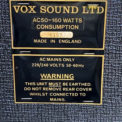 Vox AC50 70's Grey Face Panel "A Vox Product" Made United Kingdom image 15