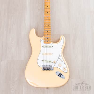 1996 Fender Custom Edition Yngwie Malmsteen Stratocaster ST72-140YM Yellow White w/ Dimarzio, Case & Hangtag, Japan MIJ image 2